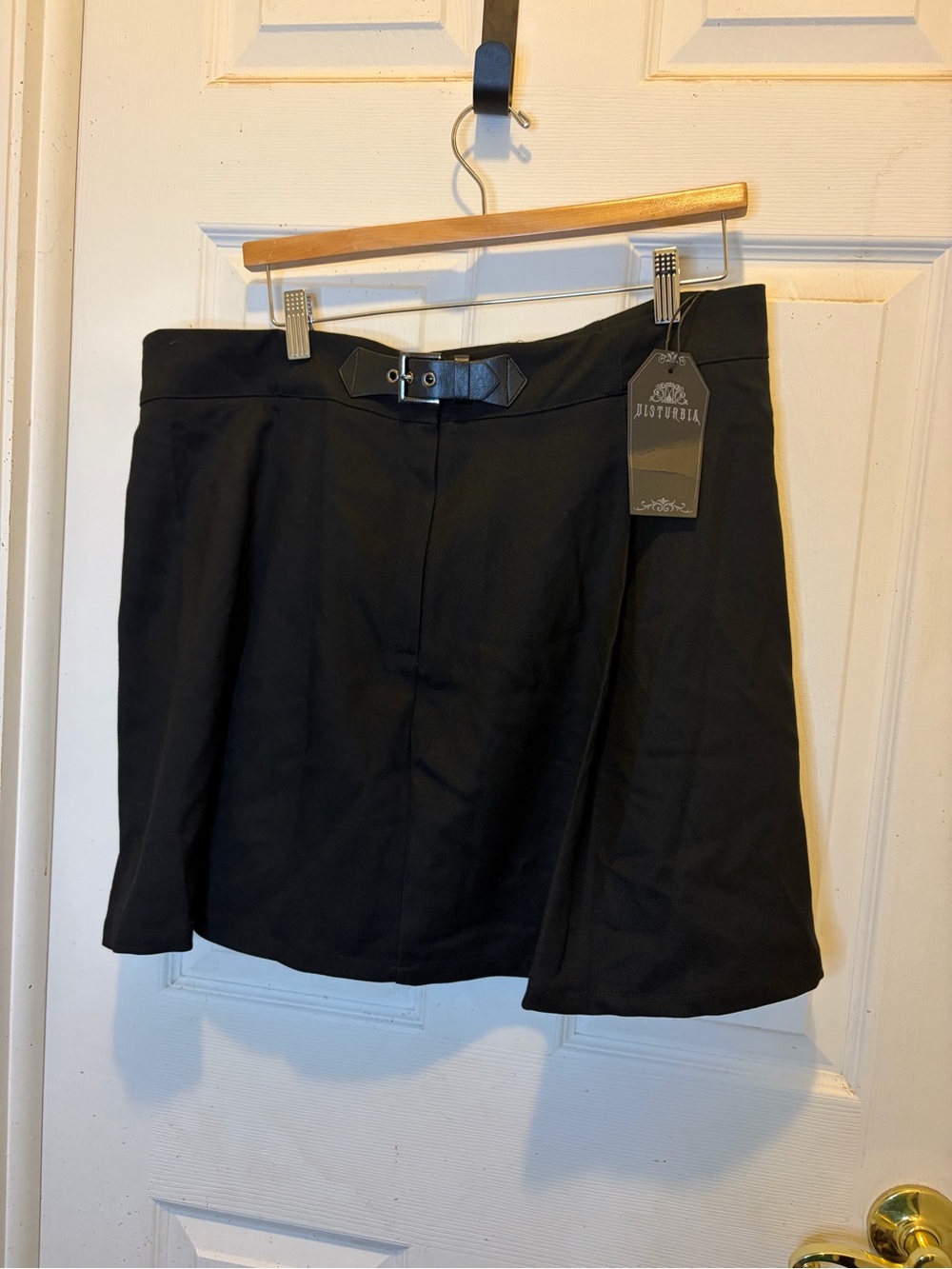 Disturbia Nightingale Black Pleated Mini Skirt